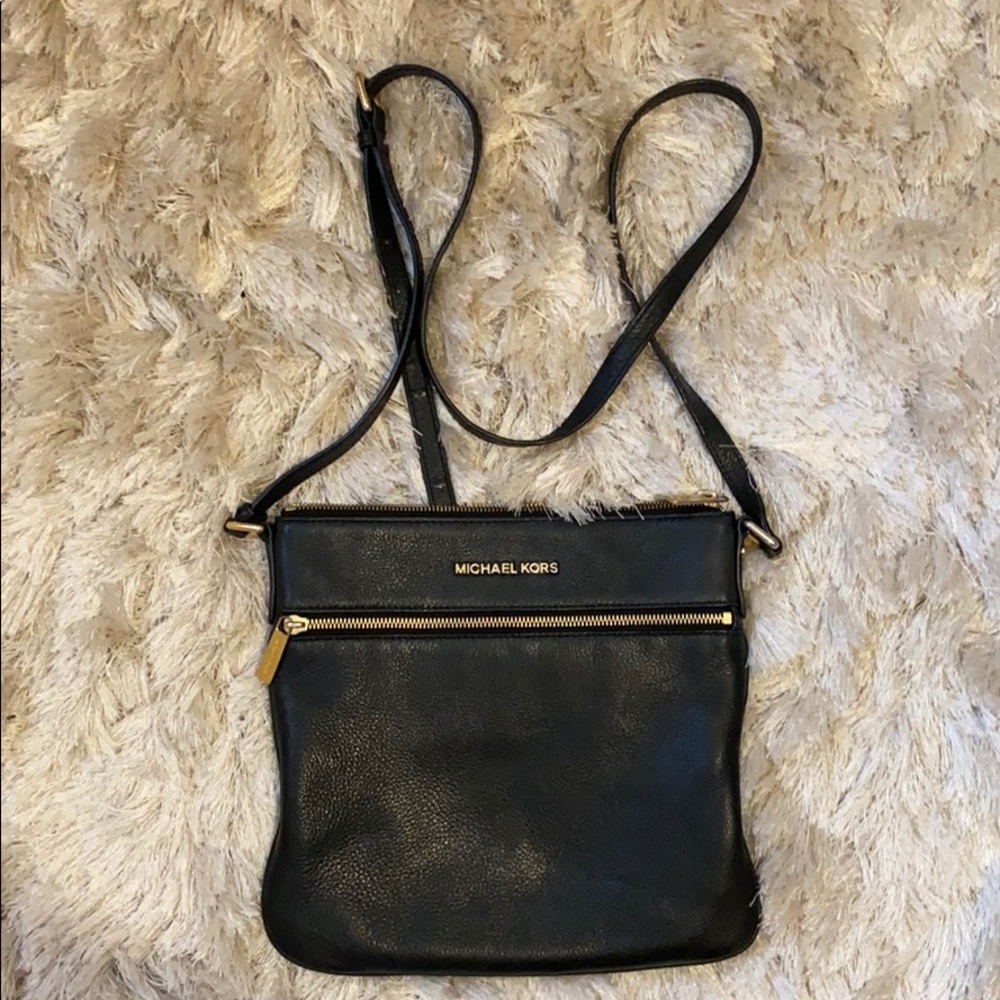 Michael Kors black leather cross body